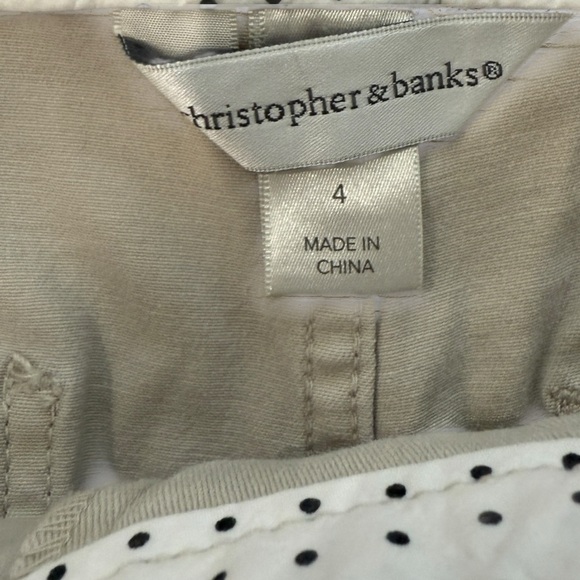 Christopher & Banks Light Khaki Capris Size 4 - Picture 3 of 4